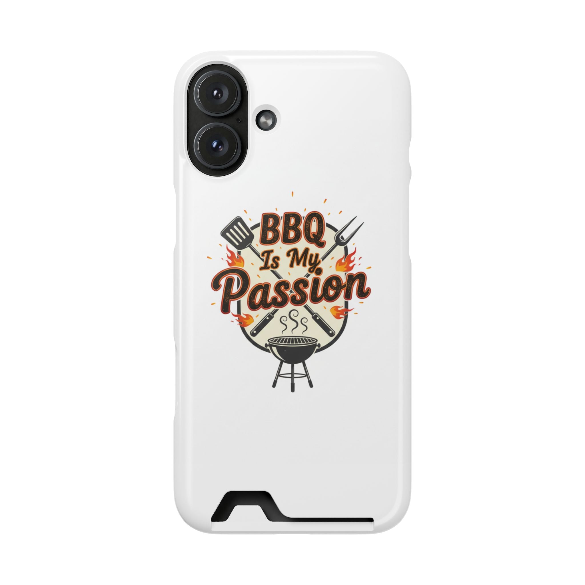 BBQ Is My Passion Phone Case with Card Holder — Grill Lover Wallet Case