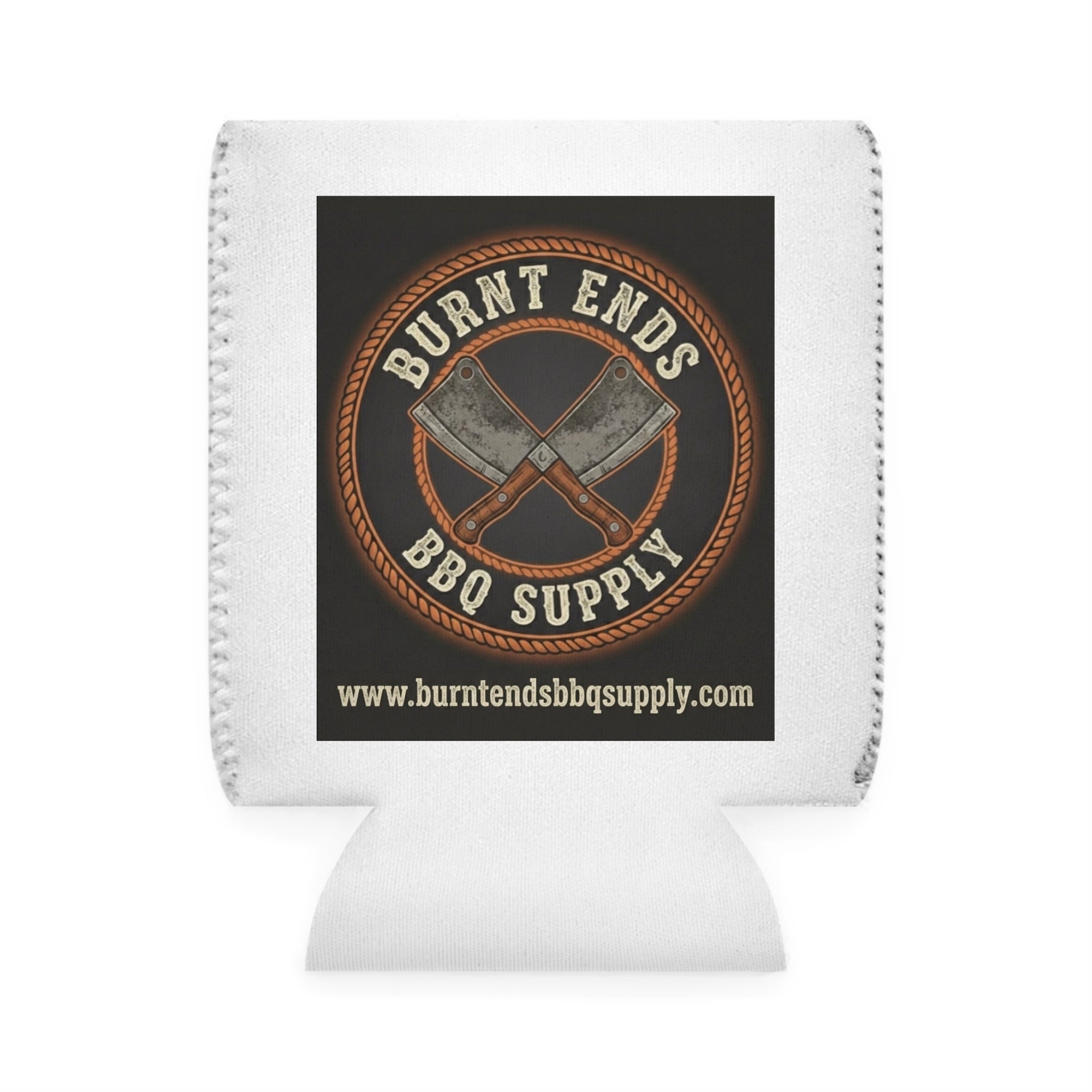 BBQ Can Cooler Sleeve — "Burnt Ends BBQ Supply" Logo Koozie