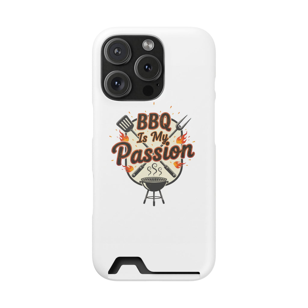 BBQ Is My Passion Phone Case with Card Holder — Grill Lover Wallet Case
