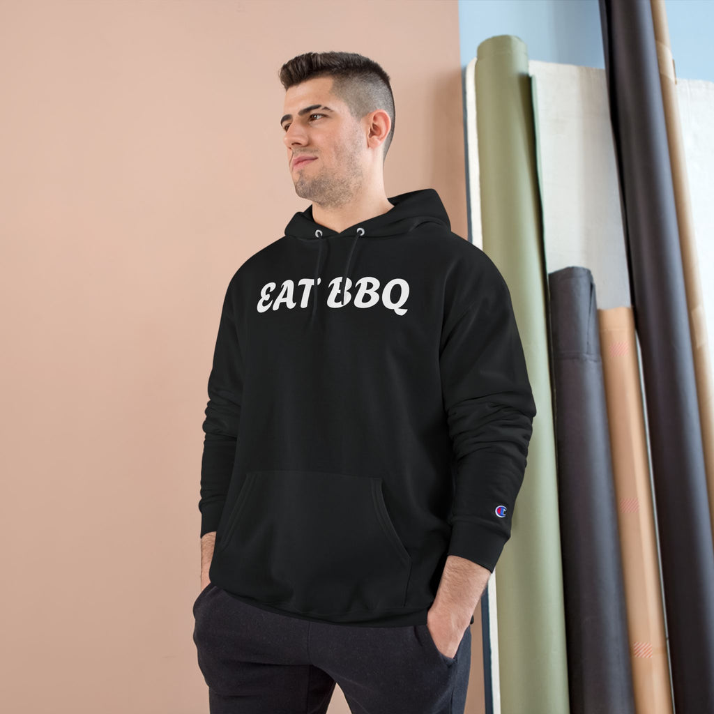 Eat BBQ Hoodie — Casual pullover by Champion