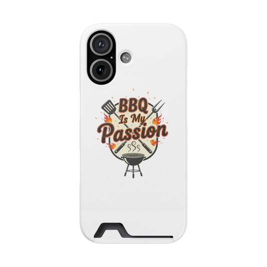 BBQ Is My Passion Phone Case with Card Holder — Grill Lover Wallet Case