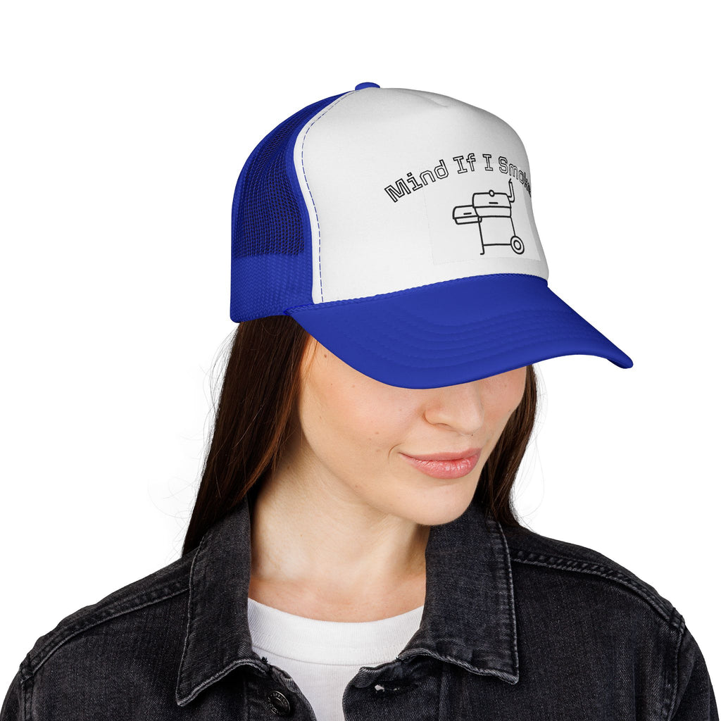 Mind If I Smoke? Trucker Cap – BBQ Grill Graphic Hat