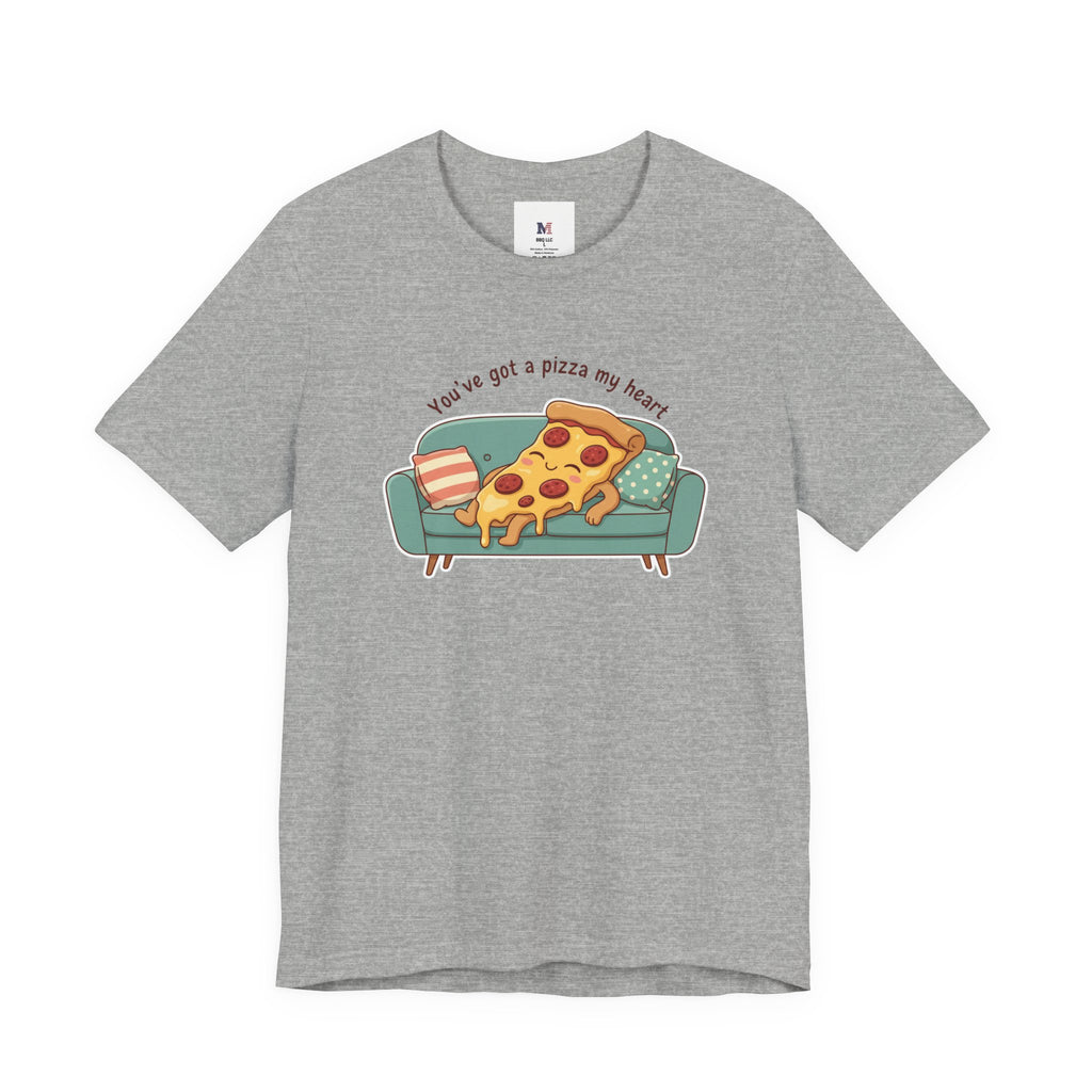 Pizza on the Couch Tee | Food Pun Shirt, Cozy Snack Cartoon