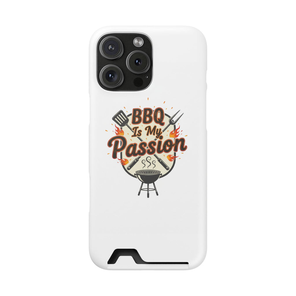 BBQ Is My Passion Phone Case with Card Holder — Grill Lover Wallet Case