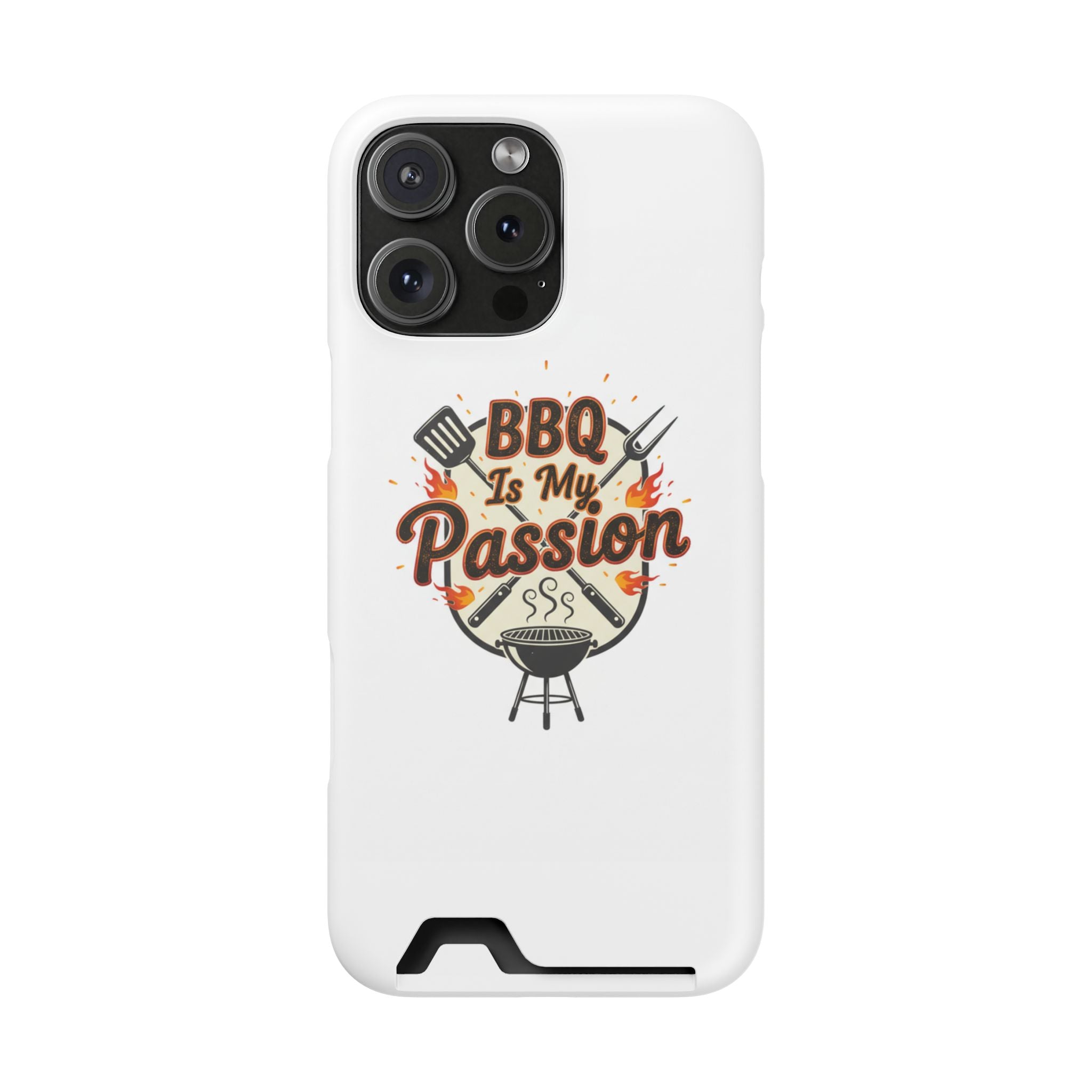 BBQ Is My Passion Phone Case with Card Holder — Grill Lover Wallet Case