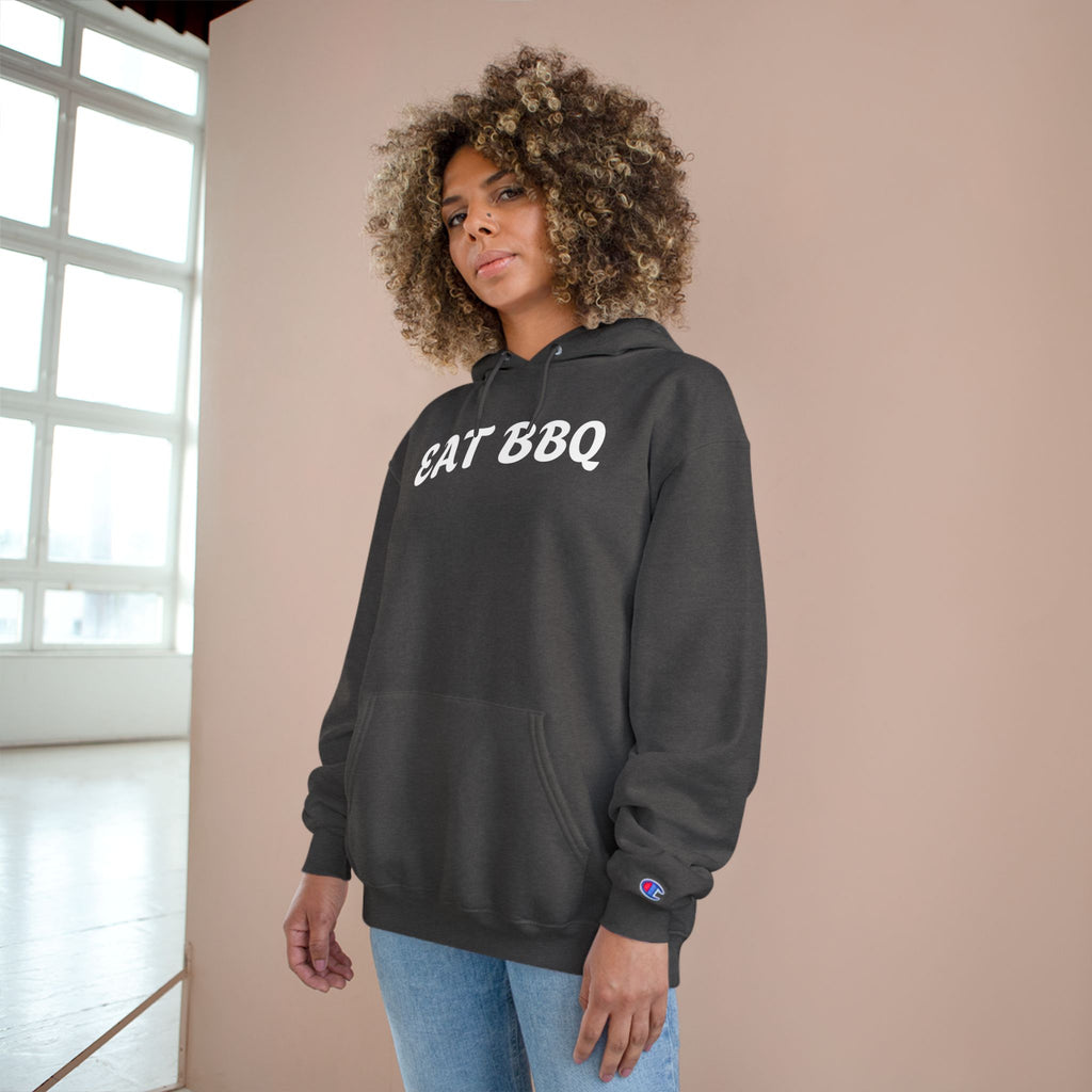 Eat BBQ Hoodie — Casual pullover by Champion