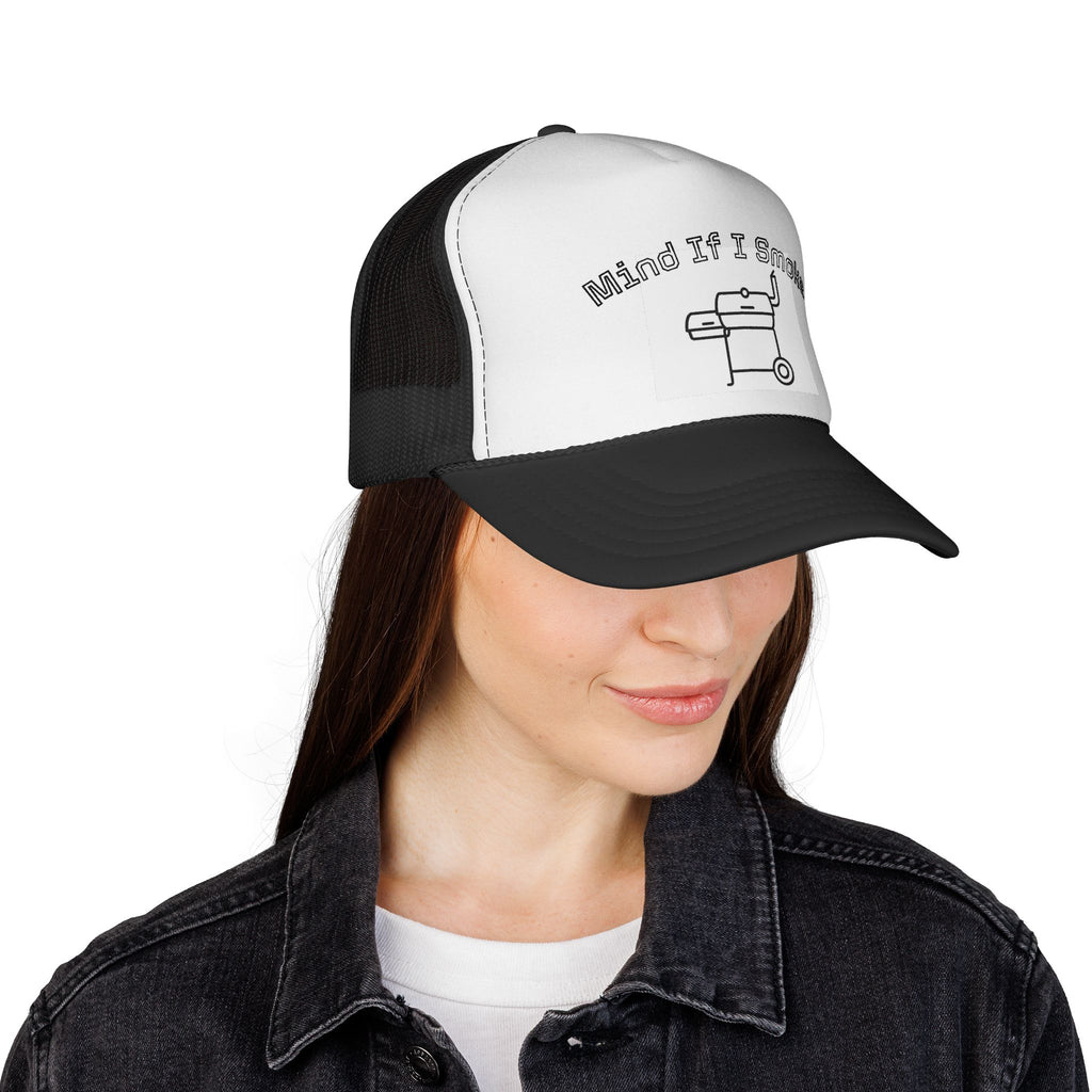 Mind If I Smoke? Trucker Cap – BBQ Grill Graphic Hat