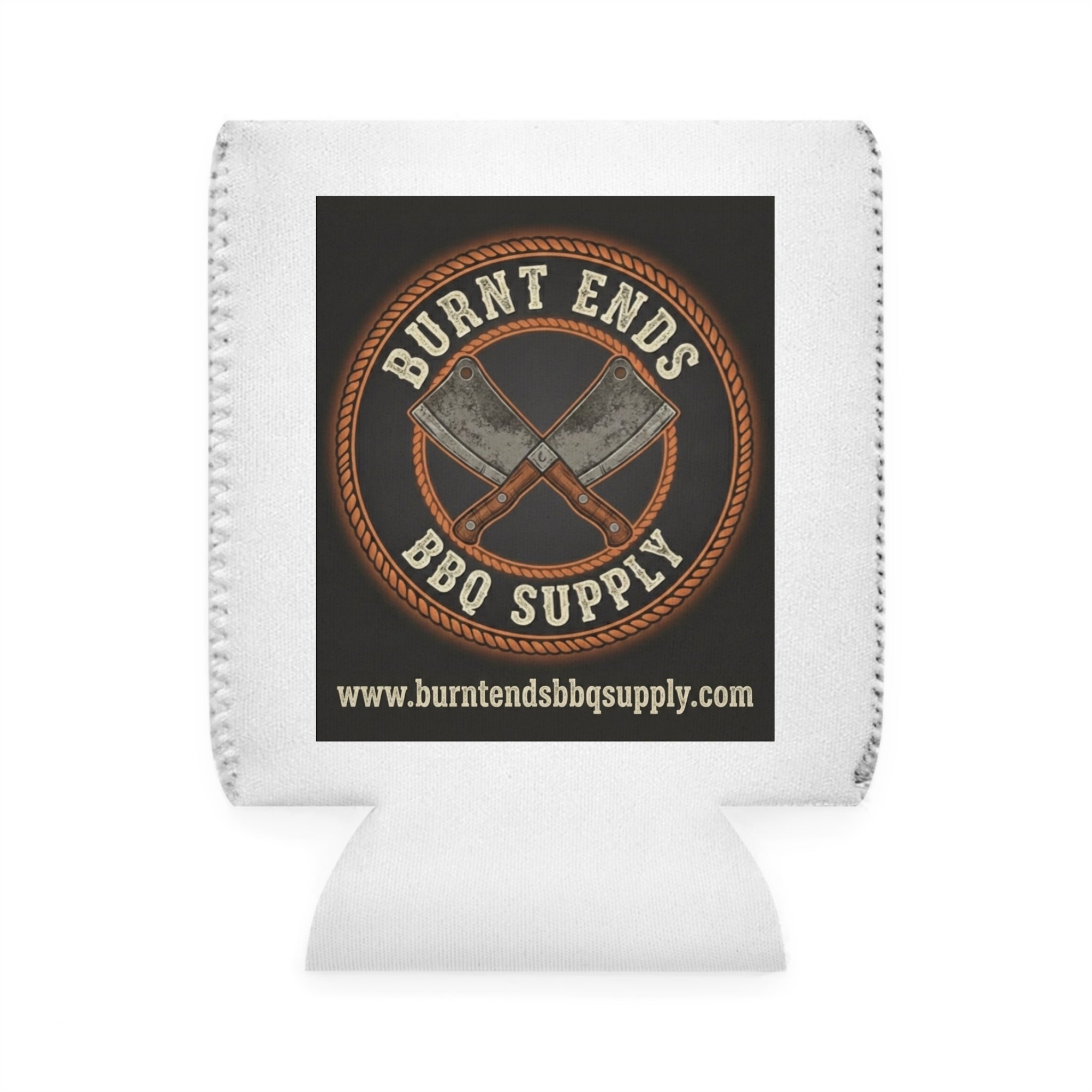BBQ Can Cooler Sleeve — "Burnt Ends BBQ Supply" Logo Koozie