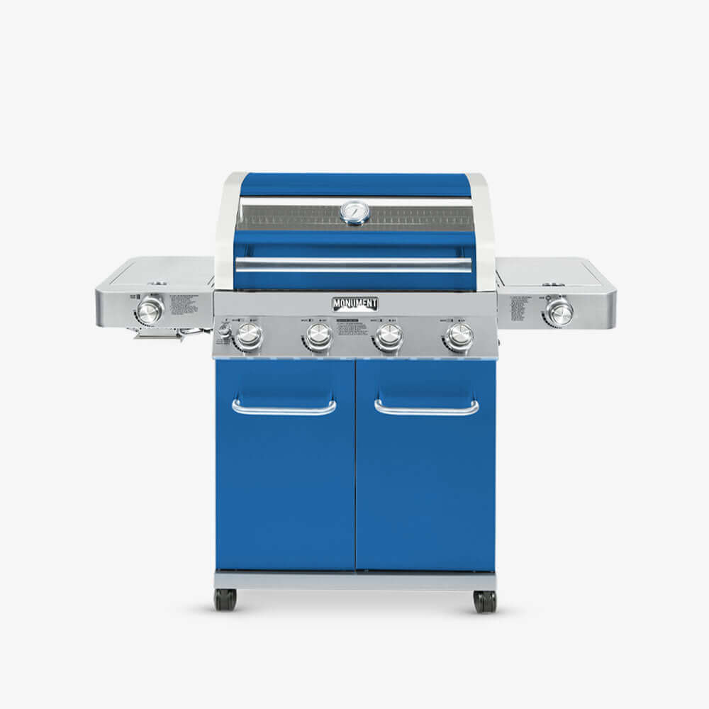Monument Grills 35633B | Matte Blue Infrared Propane Gas Grill