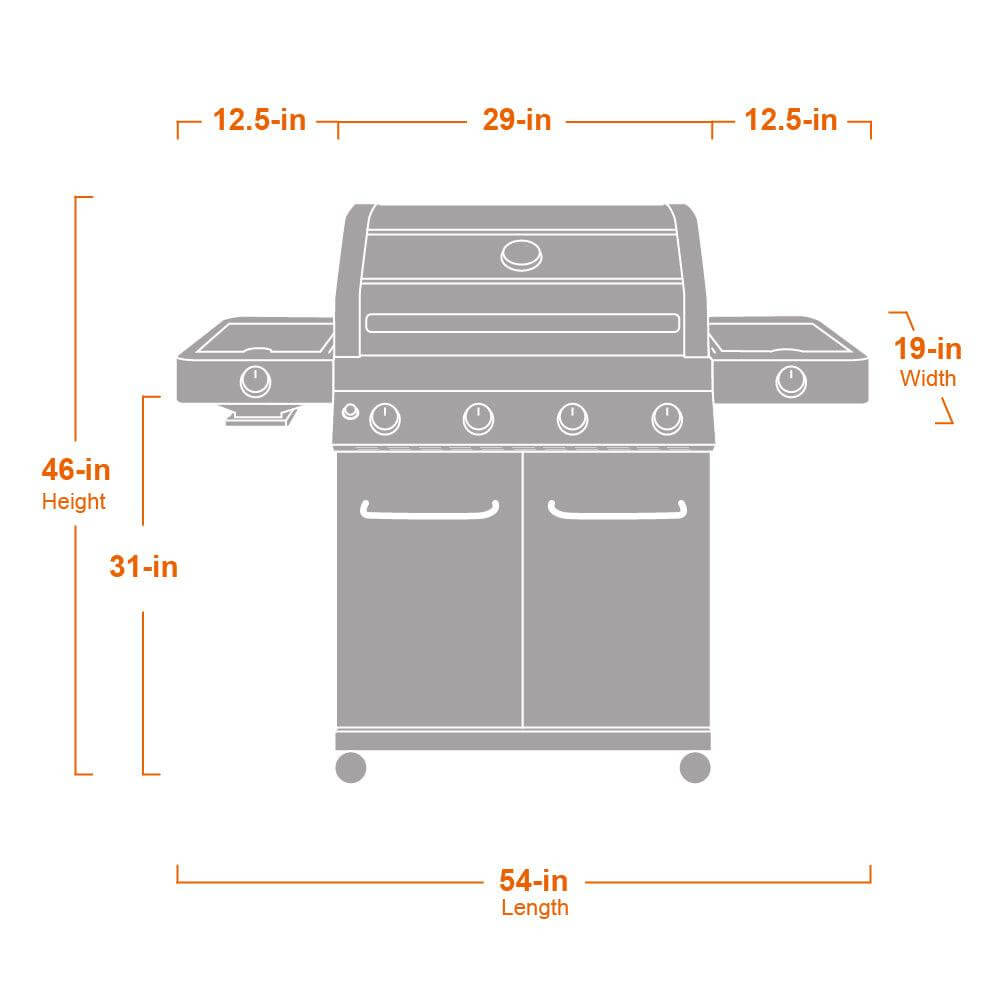 Monument Grills 35633B | Matte Blue Infrared Propane Gas Grill