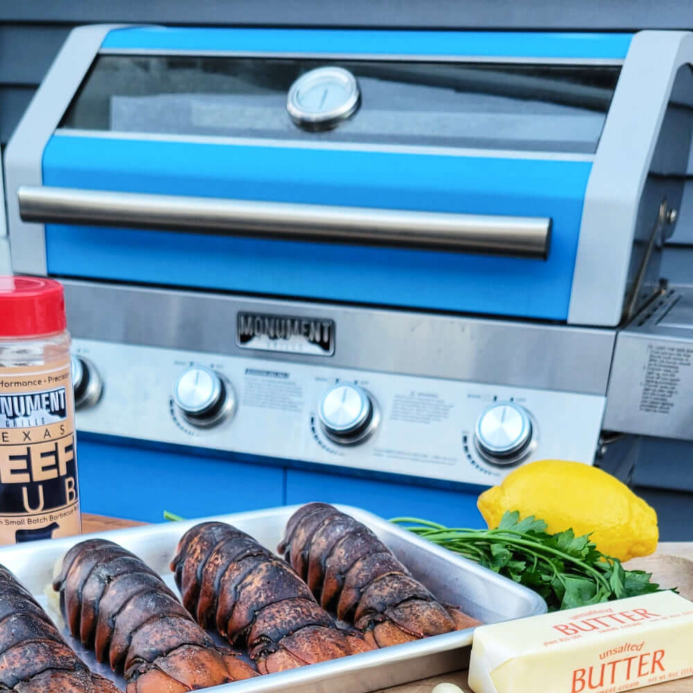 Monument Grills 35633B | Matte Blue Infrared Propane Gas Grill