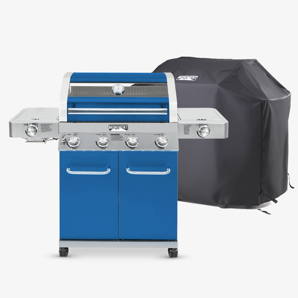 Monument Grills 35633B | Matte Blue Infrared Propane Gas Grill