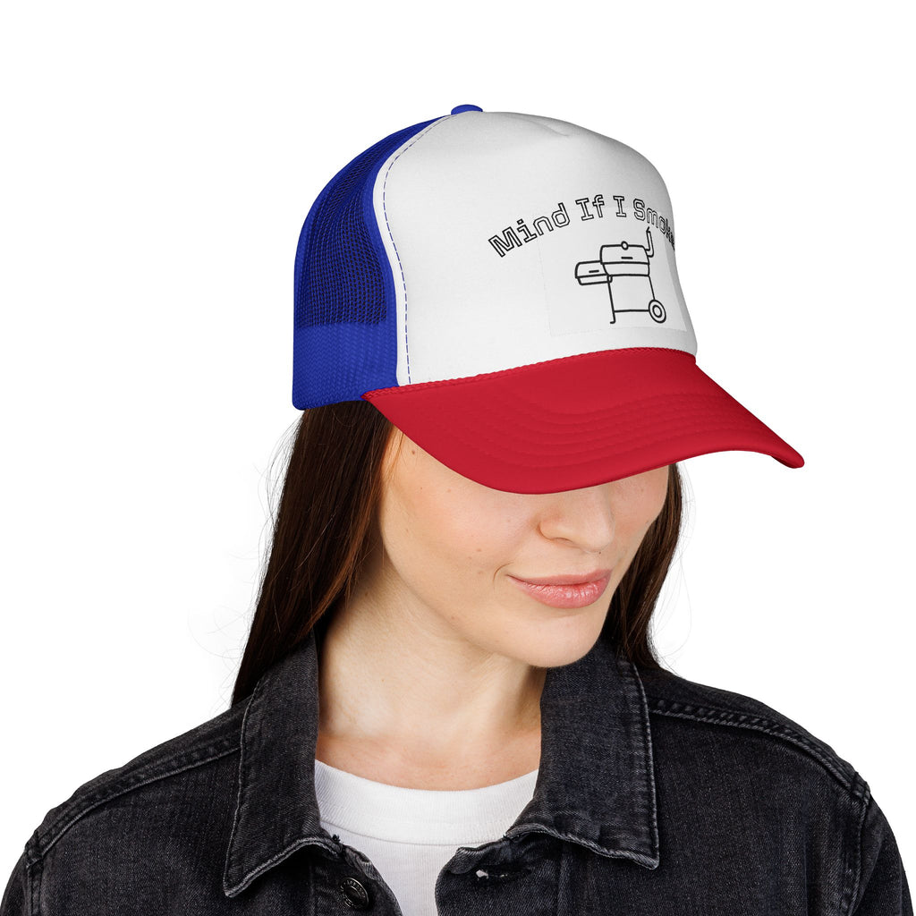 Mind If I Smoke? Trucker Cap – BBQ Grill Graphic Hat
