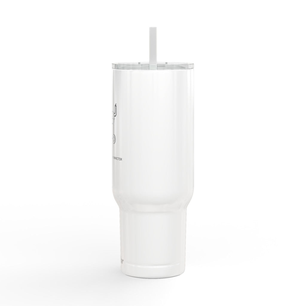 40oz Engraved Tumbler with Lid – BBQ Grill Design, Insulated Travel Cup