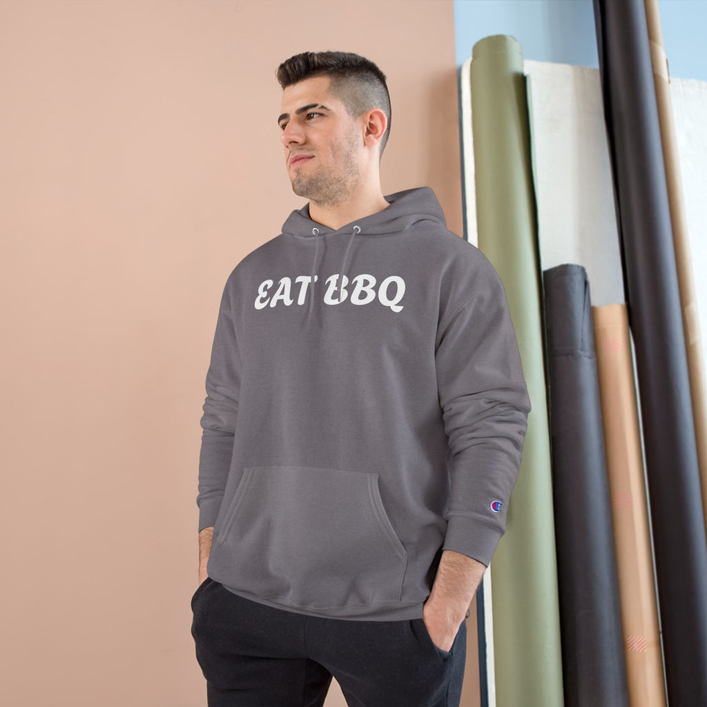 Eat BBQ Hoodie — Casual pullover by Champion