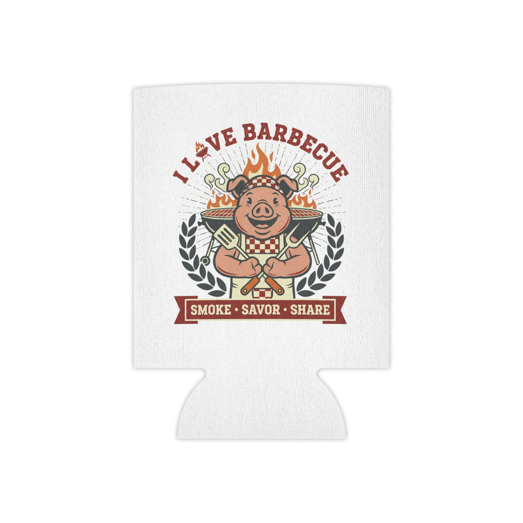 Can Cooler — "I Love Barbecue: Smoke • Savor • Share" Can Koozie