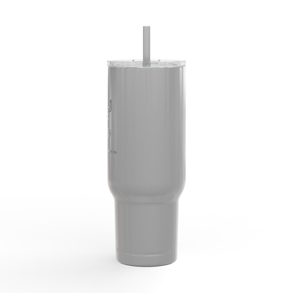 40oz Engraved Tumbler with Lid – BBQ Grill Design, Insulated Travel Cup