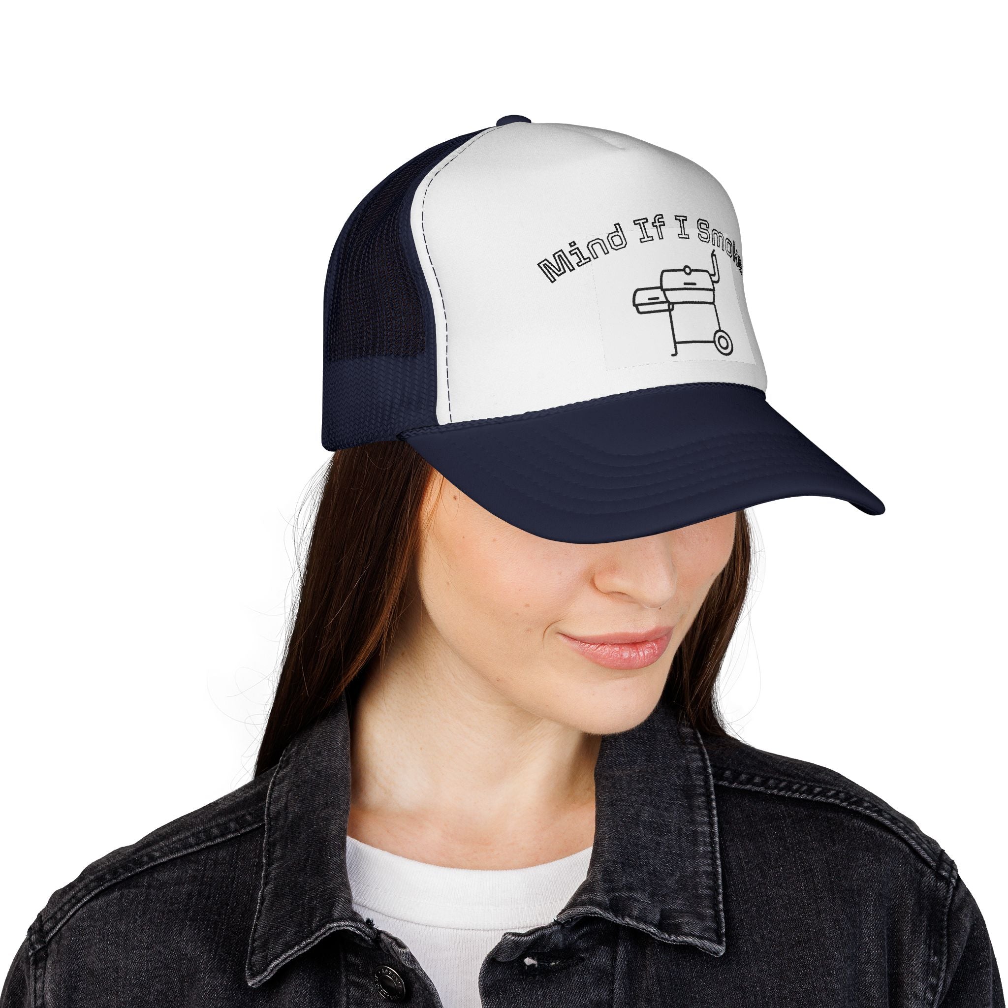 Mind If I Smoke? Trucker Cap – BBQ Grill Graphic Hat