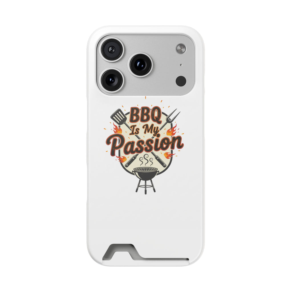 BBQ Is My Passion Phone Case with Card Holder — Grill Lover Wallet Case