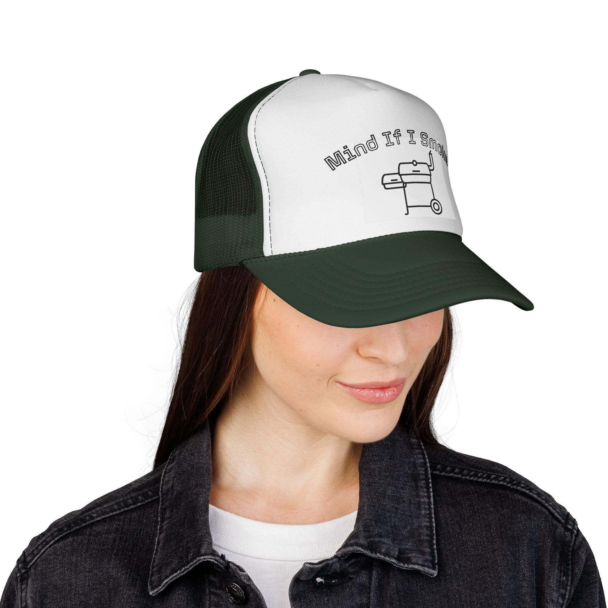 Mind If I Smoke? Trucker Cap – BBQ Grill Graphic Hat