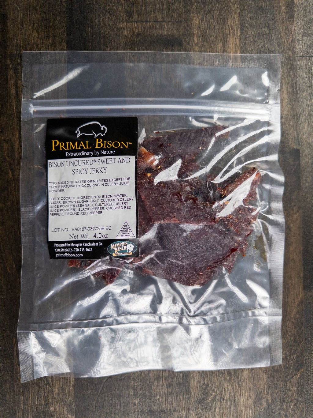 Bison Jerky - Hatch Green Chili - Uncured
