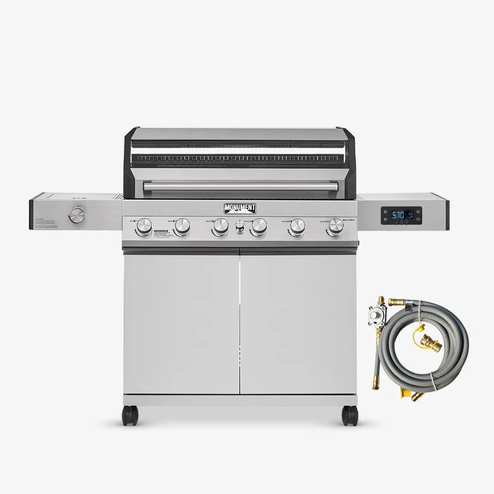 Monument Grills Denali 605 | Stainless Smart Tech Natural/Propane Gas Grill