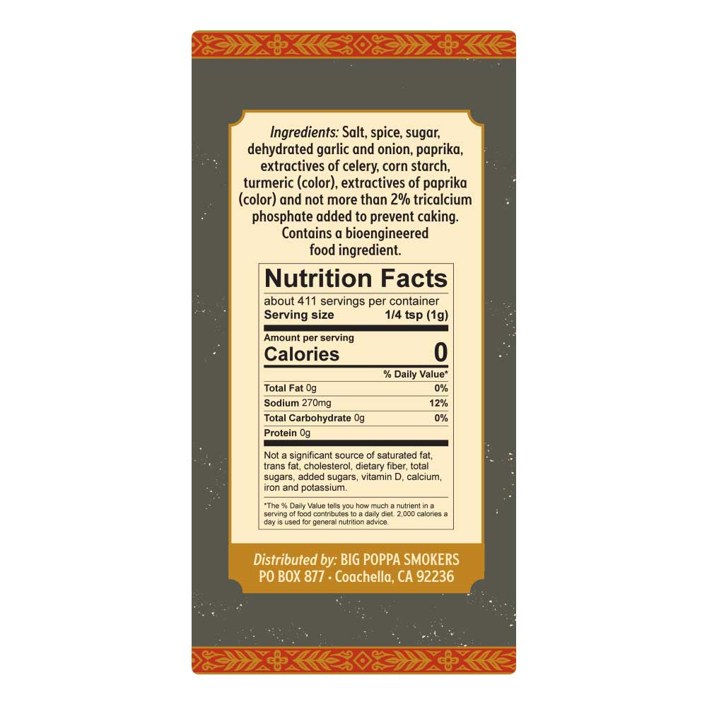Big Poppa's Little Louie's Garlic Pepper Seasoning - 14.5oz