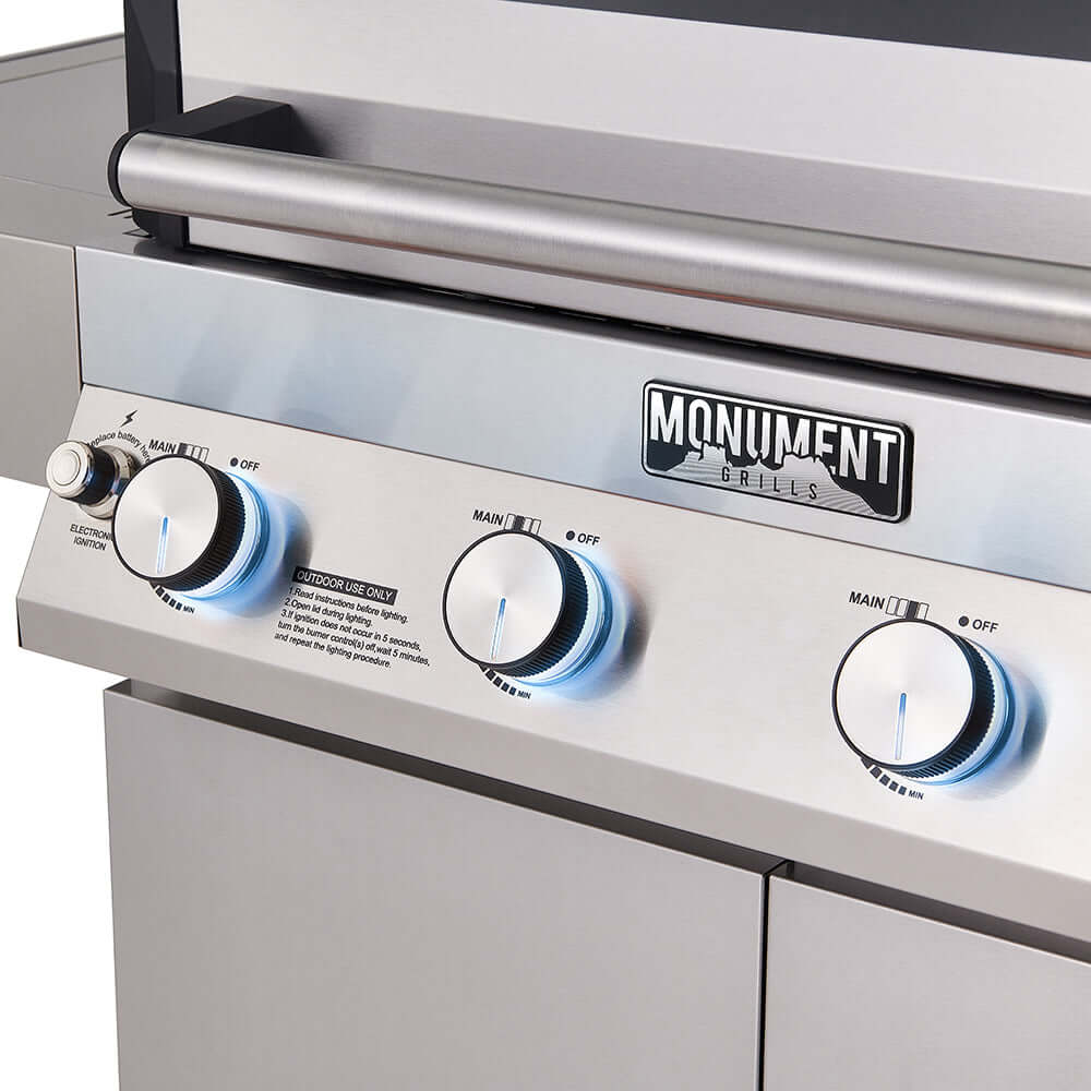 Monument Grills Denali 405 | Stainless Smart Tech Propane Gas Grill
