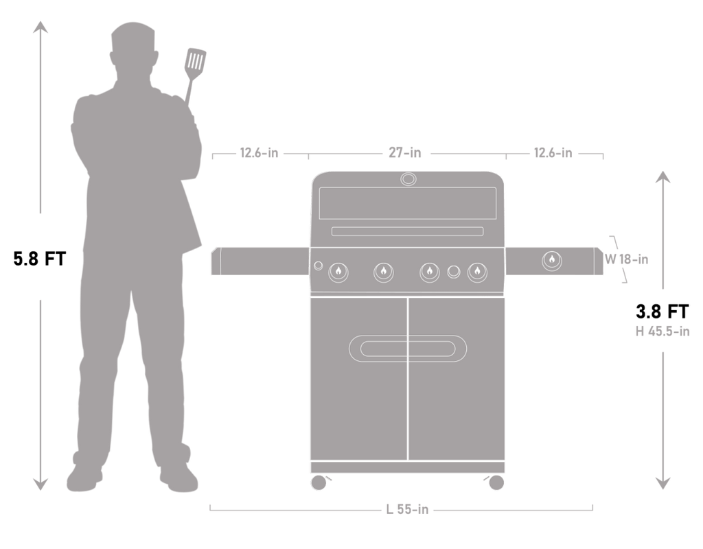 Monument Grills Mesa 415BZ | Stainless Propane Gas Grill