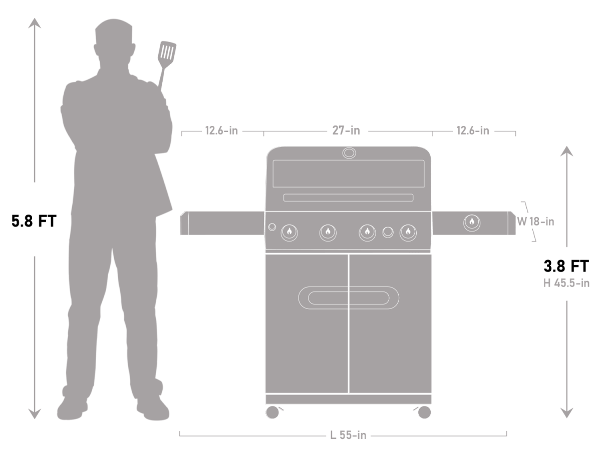 Monument Grills Mesa 415BZ | Stainless Propane Gas Grill